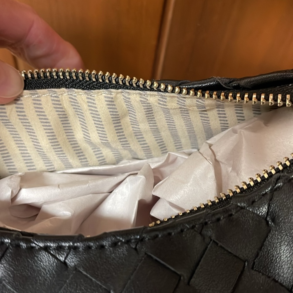 Ophelia Roe Black Knotted Handle Bag Purse NWT - Picture 3 of 10